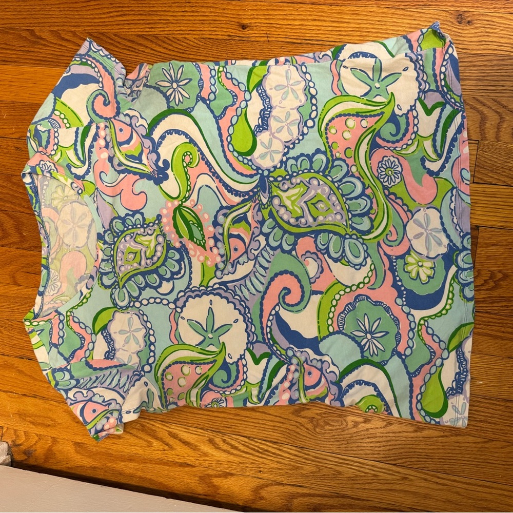 Lilly Pulitzer Multicolor Paisley Short Sleeve Tee